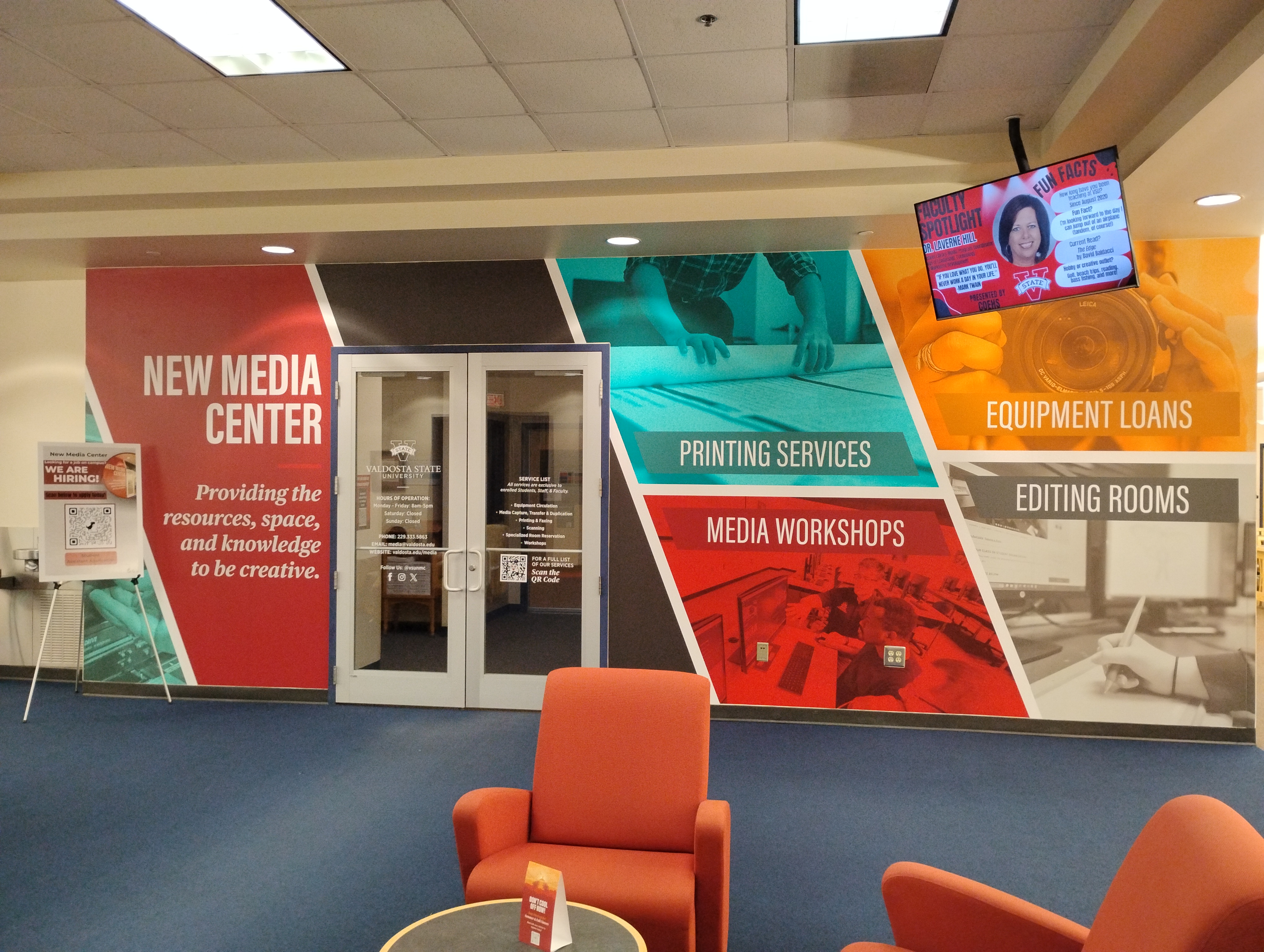 New Media Center Environmental Branding